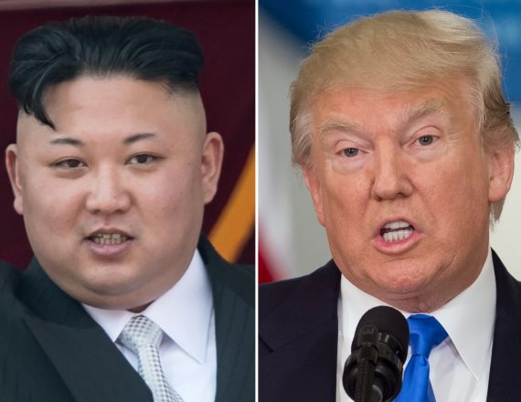 נשיא ארה&quot;ב דונלד טראמפ ומנהיג קוריאה הצפונית קים ג'ונג און