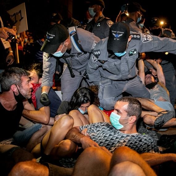 שוטרים בהפגנות המחאה (צילום ארכיון)