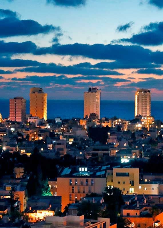 צילום אווירי של העיר תל אביב