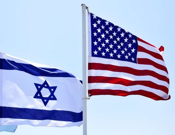 דגלי ישראל וארה&quot;ב - אילוסטרציה