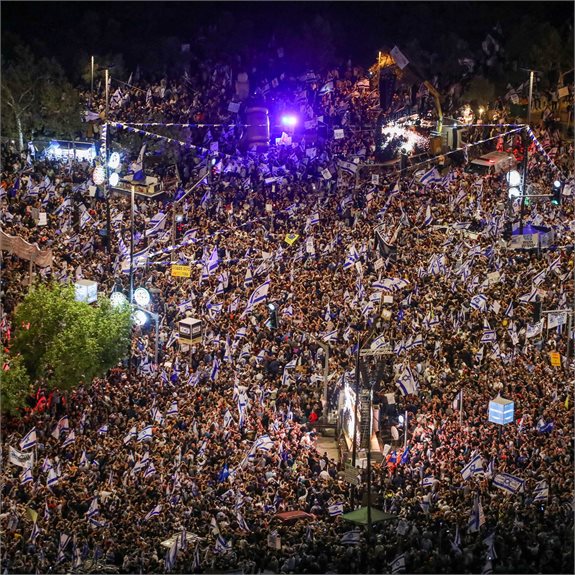 הפגנה בירושלים בעד הרפורמה המשפטית