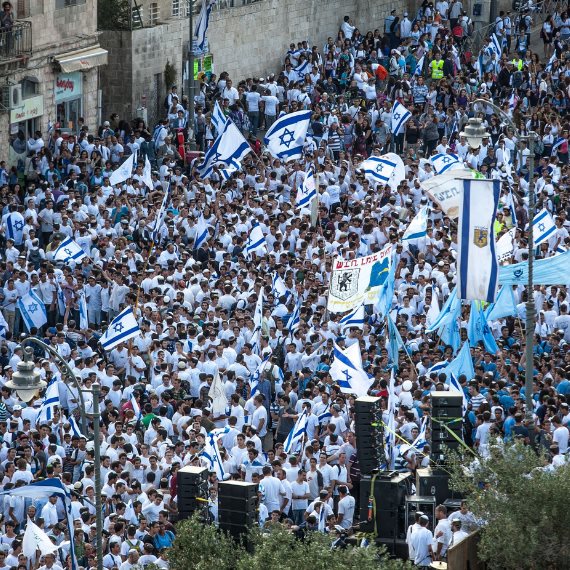 מצעד הדגלים המסורתי בירושלים - ארכיון