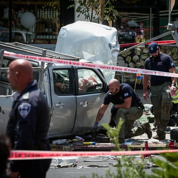 זירת הפיגוע בתל אביב