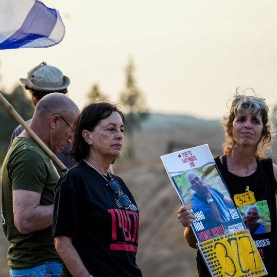 הפגנת משפחות החטופים ליד גבול עזה