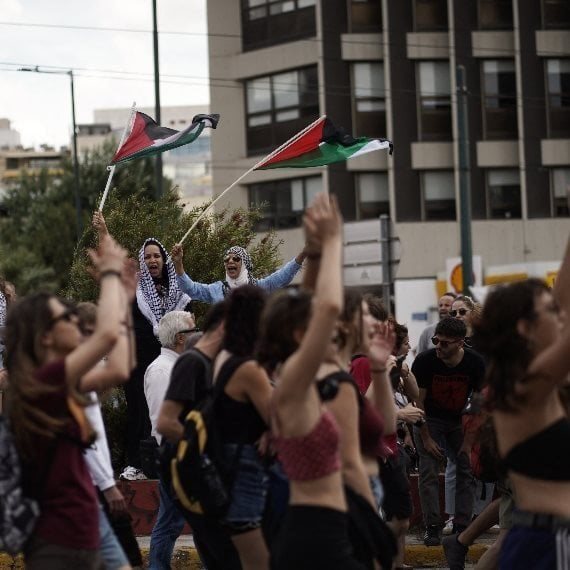הפגנה פרו פלסטינית ביוון