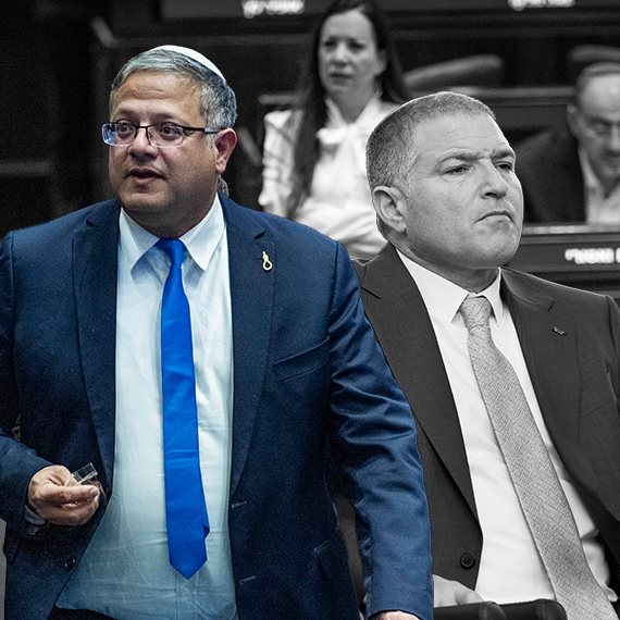 השר איתמר בן גביר וראש השב"כ דוד זיני