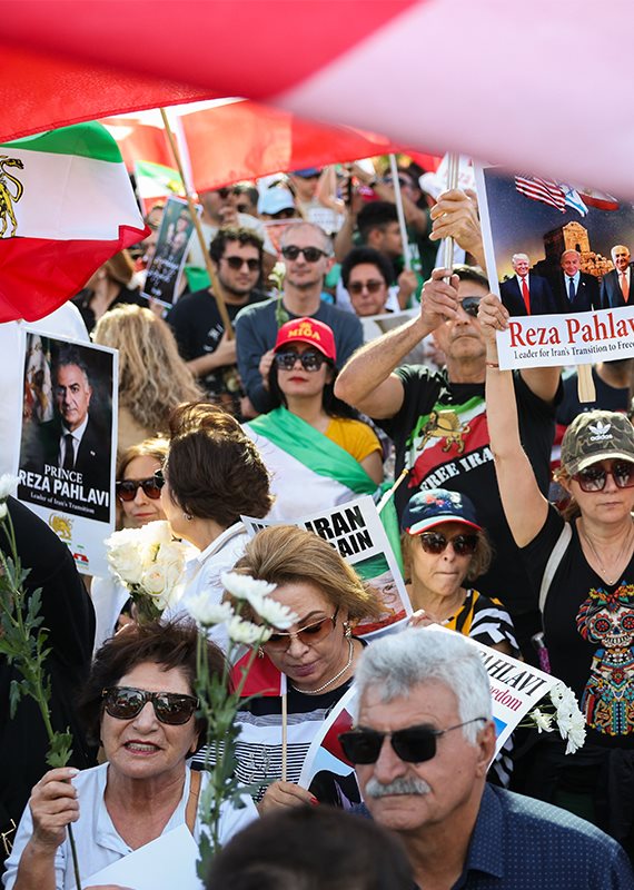 הפגנות בעד אזרחי איראן בקליפורניה, אתמול