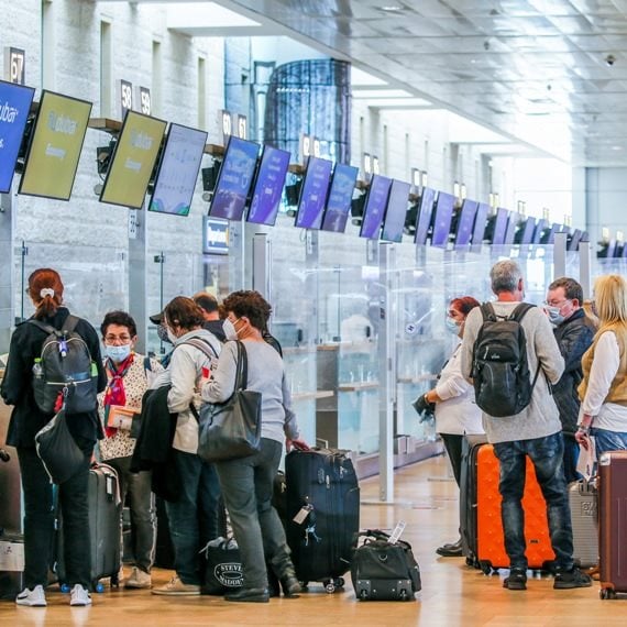 טיסה שדה תעופה נמל התעופה נתבג בן גוריון קורונה - צילום יוסי אלוני פלאש 90