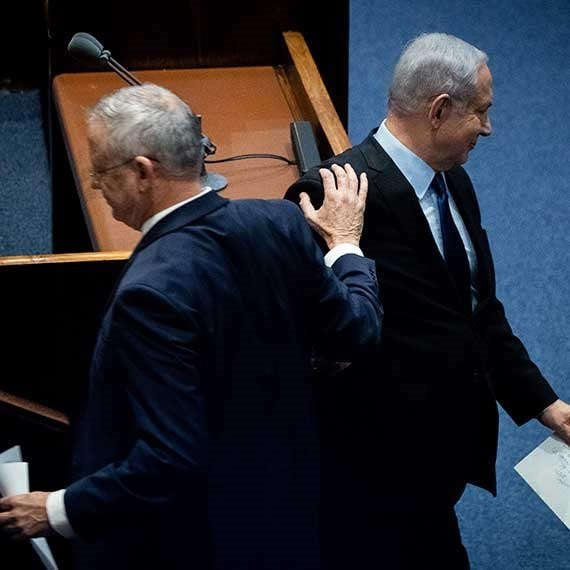 בנימין נתניהו ובני גנץ
