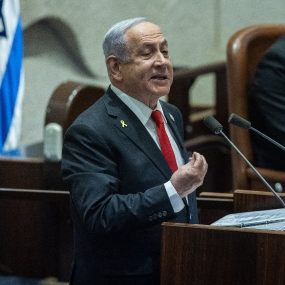 בנימין נתניהו נואם בכנסת